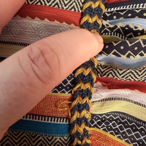 Multicolored Boho Striped Prairie Flowy Skirt Women’s Size Small - Picture 11 of 11